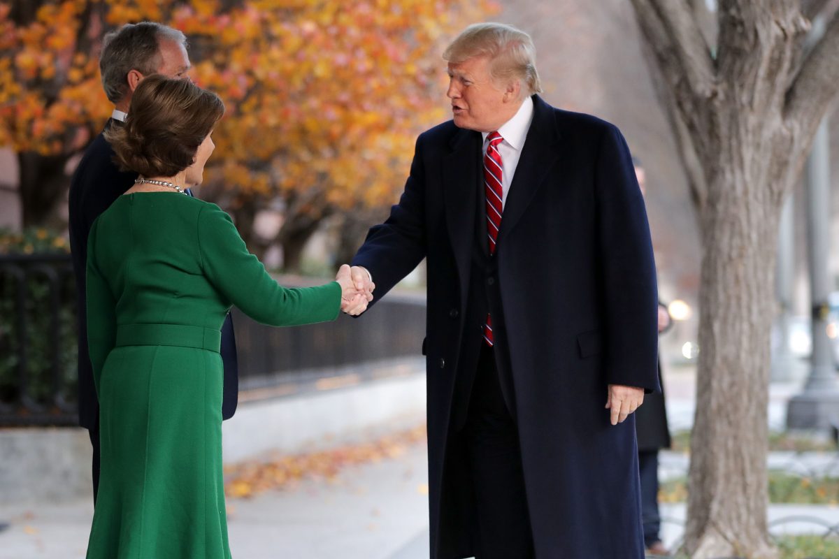 President Trump Visits Former President George W. Bush And Former First Lady Laura As President H.W. Bush Lies In State In Capitol