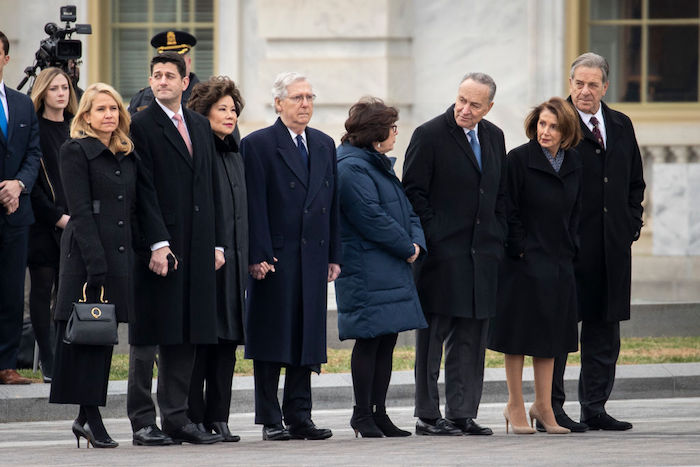 President George H.W. Bush Lies In State At U.S. Capitol