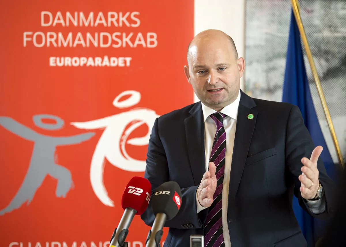 Søren Pape Poulsen, Danish minister for justice, in Copenhagen, Denmark, on April 13, 2018. (Nils Meilvang/AFP/Getty Images)