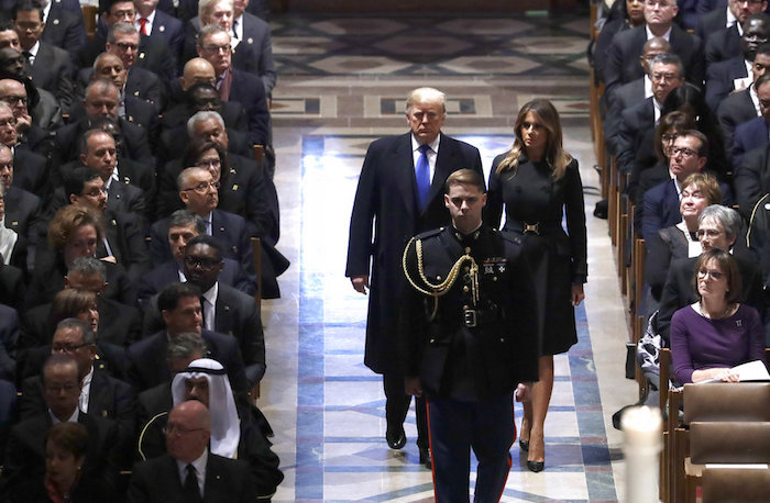 Donald TrumpMelania TrumpBarack ObamaMichelle ObamaBill ClintonHillary ClintonJimmy CarterRosalynn CarterBrian MulroneyAlan SimpsonJon Meacham