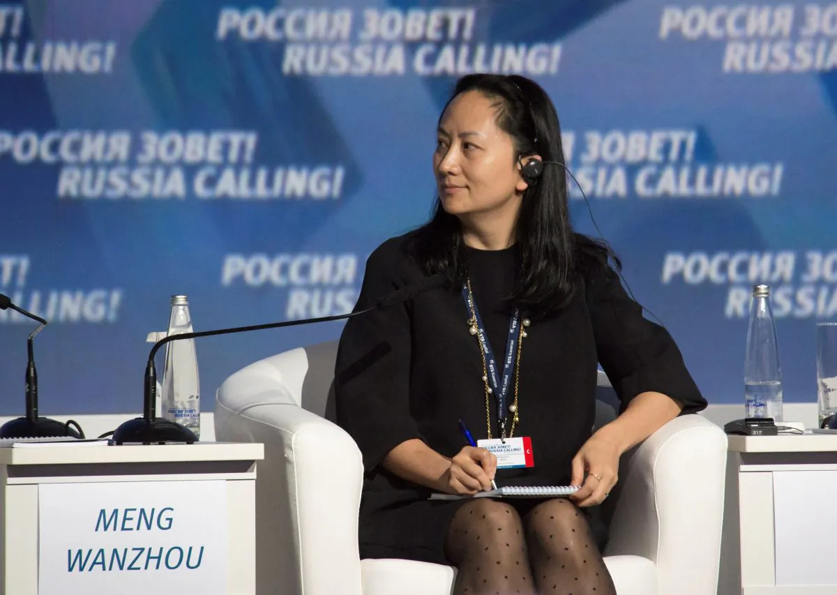Meng Wanzhou, Executive Board Director of the Chinese technology giant Huawei, attends a session of the VTB Capital Investment Forum "Russia Calling!" in Moscow on Oct. 2, 2014. (Alexander Bibik/Reuters)