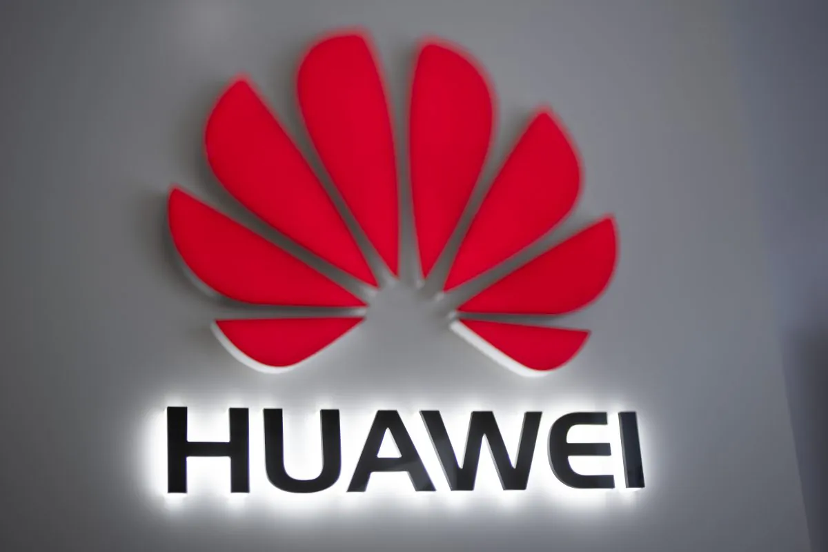 The Huawei logo is displayed at a store in Beijing, China, on Dec. 6, 2018. (Fred Dufour/AFP/Getty Images)
