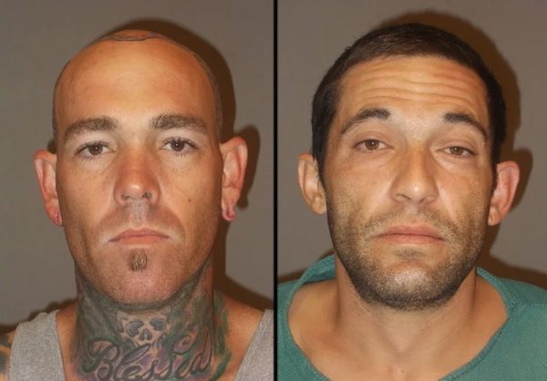 booking photos of two burglary suspects