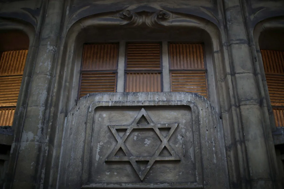 The Star of David on the facade of a synagogue in Paris on Dec. 10, 2018. (Reuters/Gonzalo Fuentes)