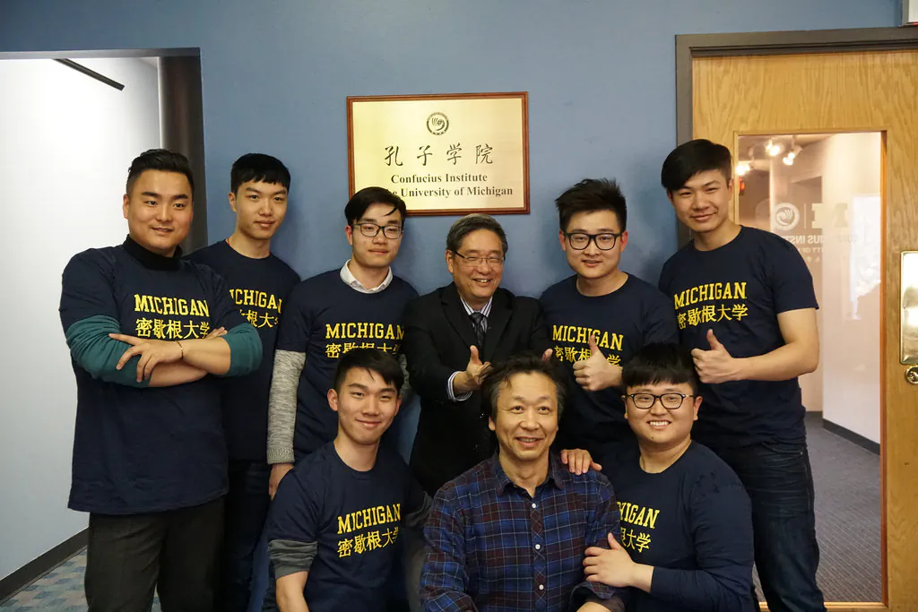 Members of the Wuhan Choir pose for a photo at the Confucius Institute at the University of Michigan, on Apr. 8, 2017. (Confucius Institute at the University of Michigan)