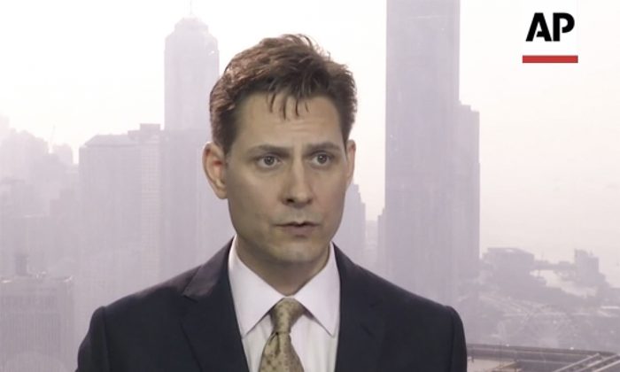 Michael Kovrig, a former Canadian diplomat who has been detained by China, in a file photo during an interview in Hong Kong on March 28, 2018. (AP Photo)