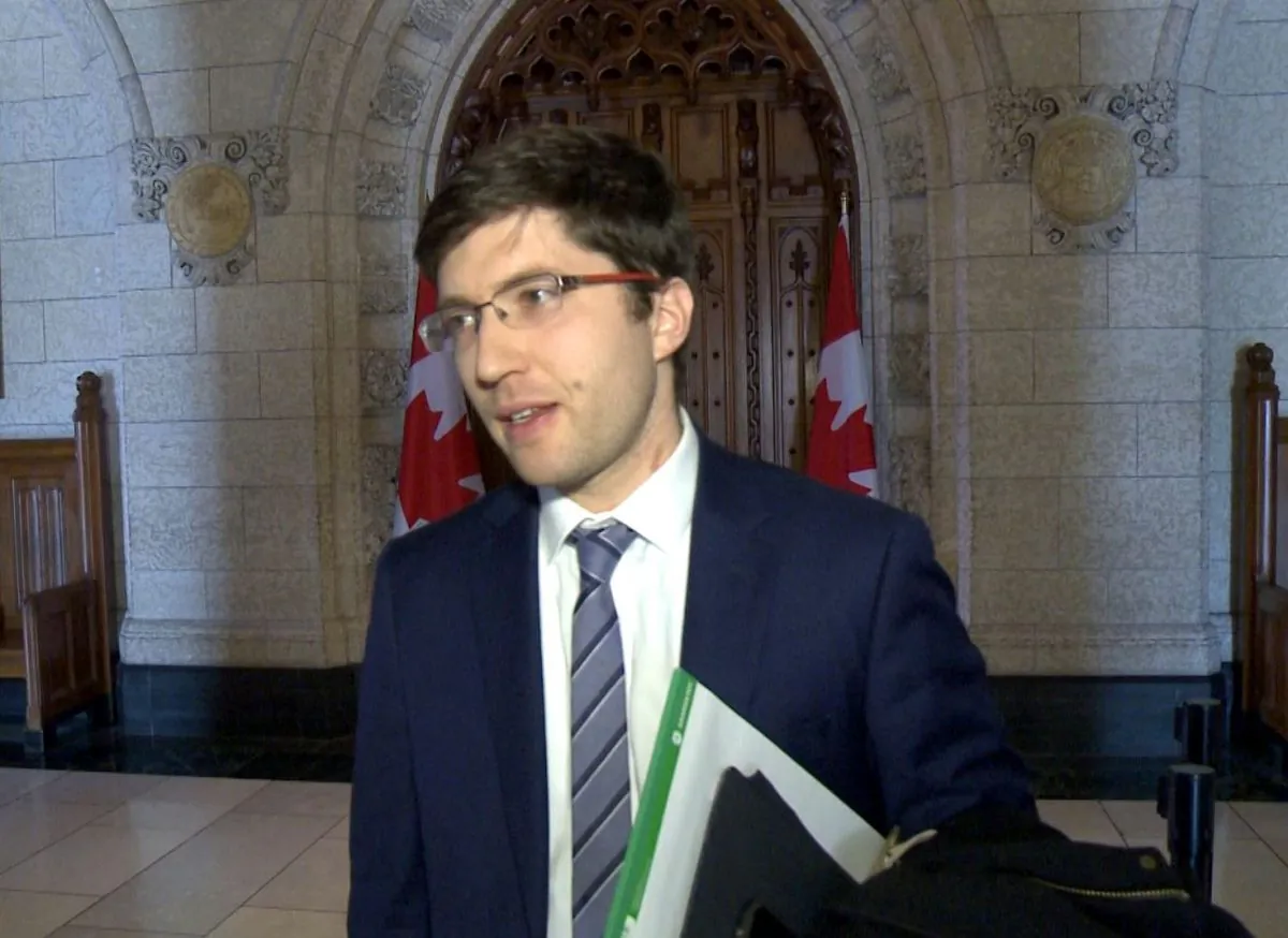 Conservative MP Garnett Genuis speaks to NTD Television on Parliament Hill on Dec. 10, 2018, after a Senate bill he put forward to combat organ trafficking passed second reading in the House of Commons. (NTD Television)