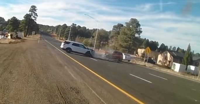 Video: Arizona Trooper Blamed After Wrong-Way Driver Slams Into His ...