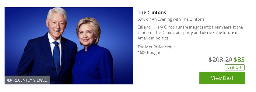 clinton tour slashed
