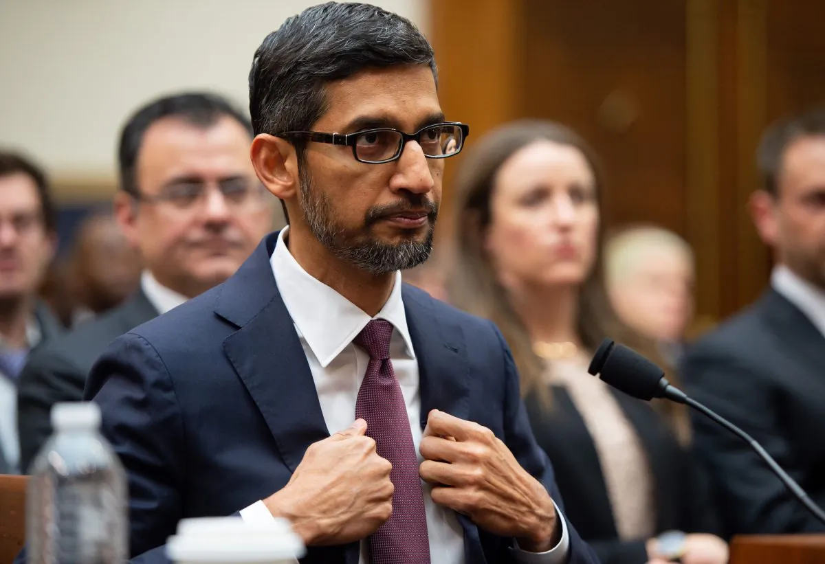 Google CEO Sundar Pichai testifies during a House Judiciary Committee hearing on Capitol Hill on Dec. 11, 2018. (Saul Loeb/AFP/Getty Images)