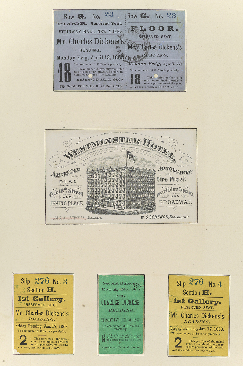 Tickets Charles Dickens America