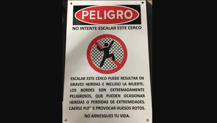 border wall sign
