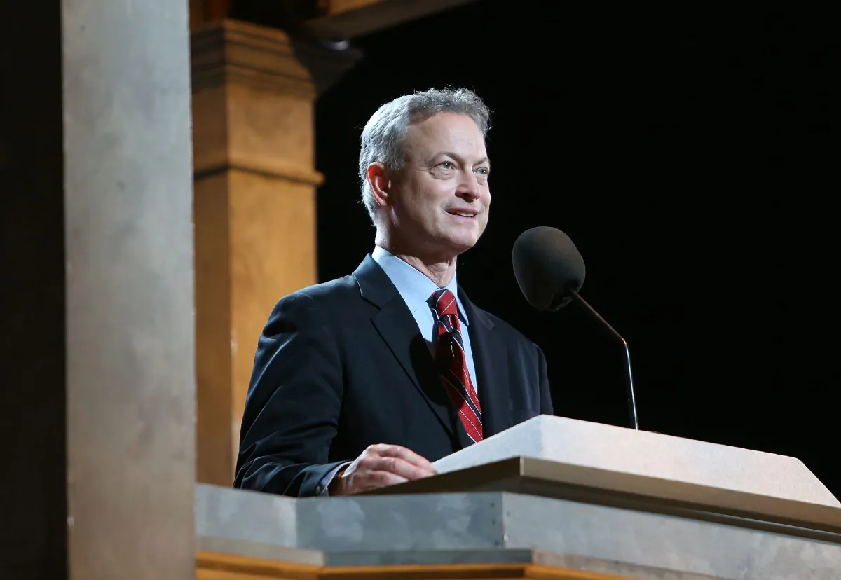 Actor and show co-host Gary Sinise onstage during the 27th National Memorial Day Concert Rehearsals on May 28, 2016, in Washington. (Paul Morigi/Getty Images for Capitol Concerts)