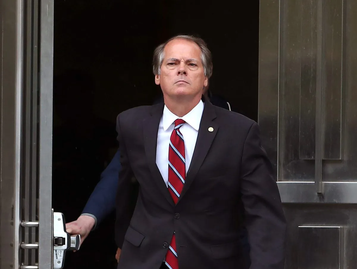 James Wolfe, former director of security for the Senate Intelligence Committee, walks out from the Washington FBI Field Office after being processed on June 11, 2018 in Washington. (Mark Wilson/Getty Images)