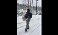 National Guard Soldier Takes Stranded Baby Through Snow After North Carolina Snowstorm