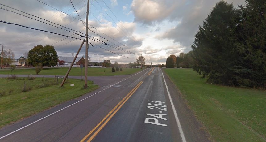 google view shows road