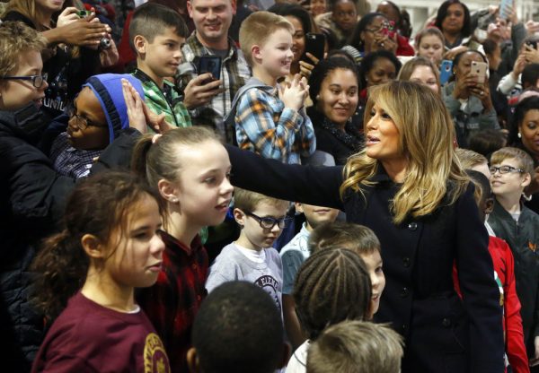 First Lady Melania Trump tours Joint Base Langley