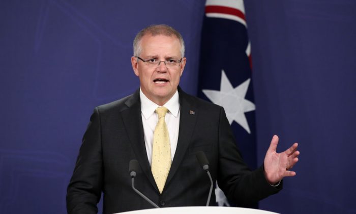 Prime Minister Scott Morrison speaks during a press conference in Sydney, Australia, on Nov. 22, 2018. (Cameron Spencer/Getty Images)