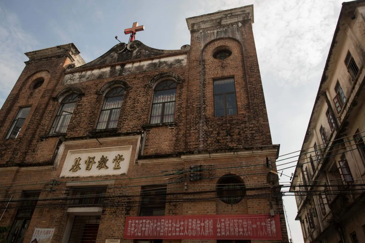 A church in Chikan village in Kaiping, China on May 28, 2018. (Nicolas Asfouri/AFP/Getty Images)