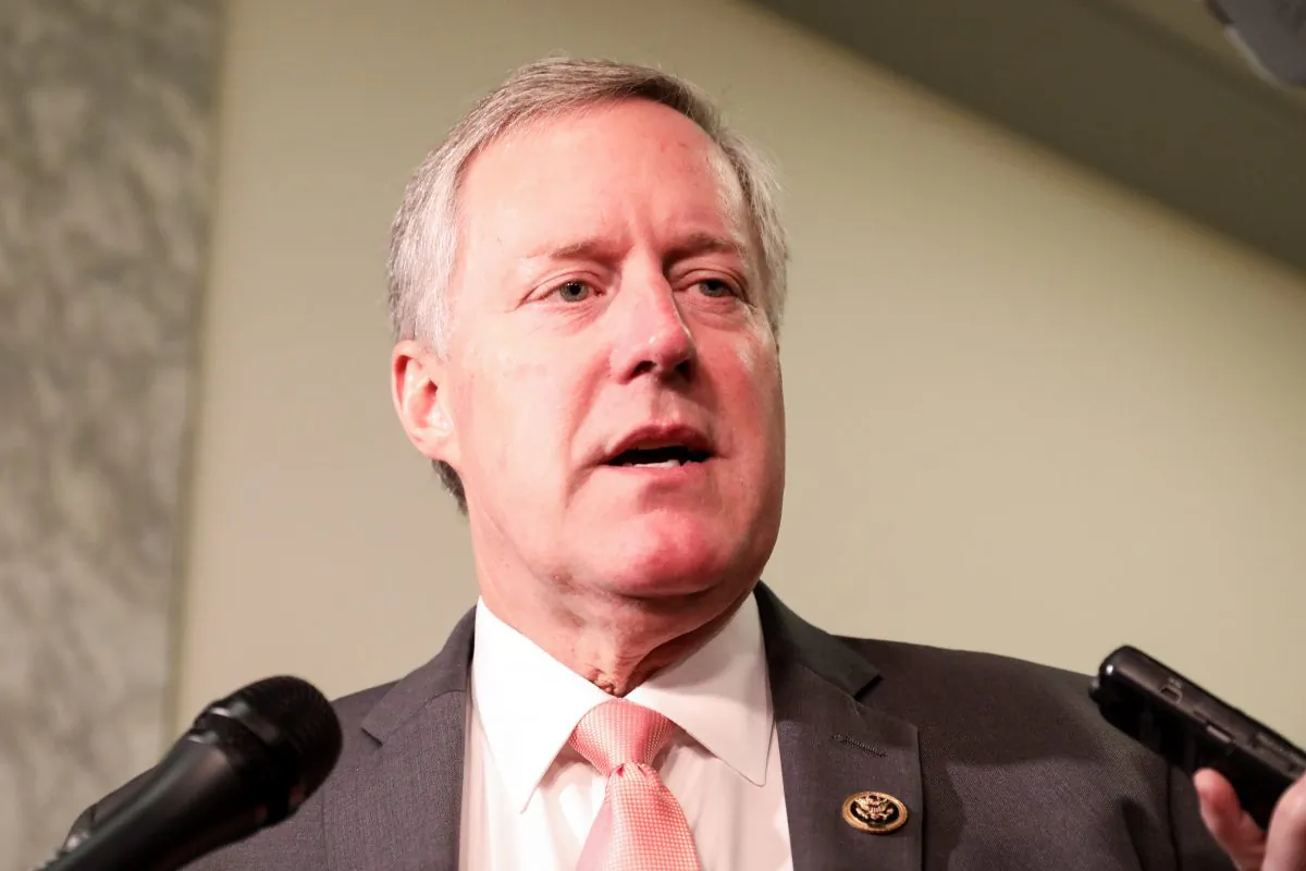 Rep. Mark Meadows (R-N.C.) speaks to media at the Rayburn House Office Building in Washington on June 27, 2018. (Samira Bouaou/The Epoch Times) 