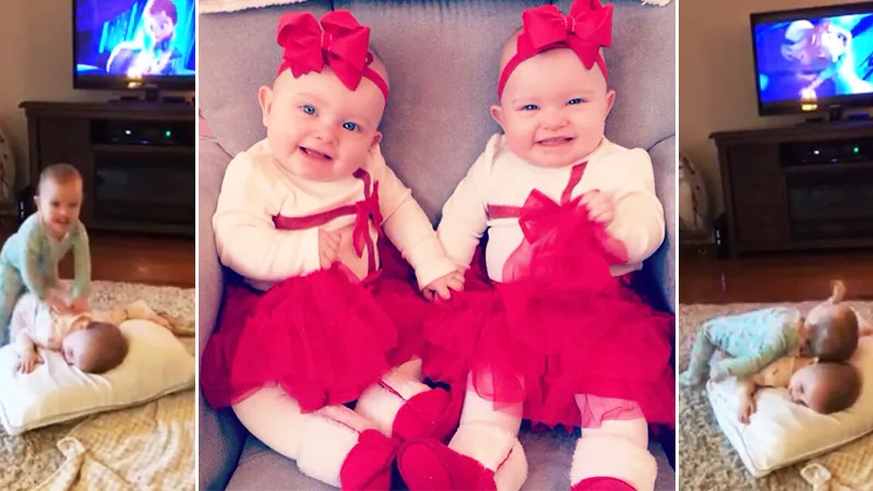 Twin toddlers act out their favorite scene from Disney’s ‘Frozen,’ and it’s adorable