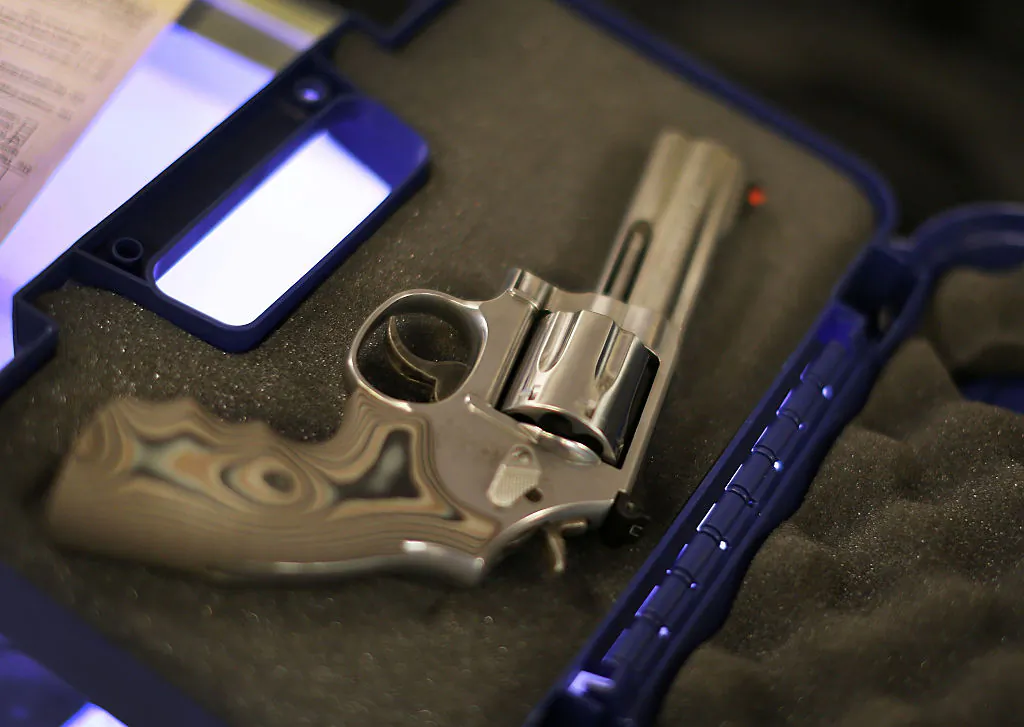 A handgun in its case in a file photo. (Joe Raedle/Getty Images)