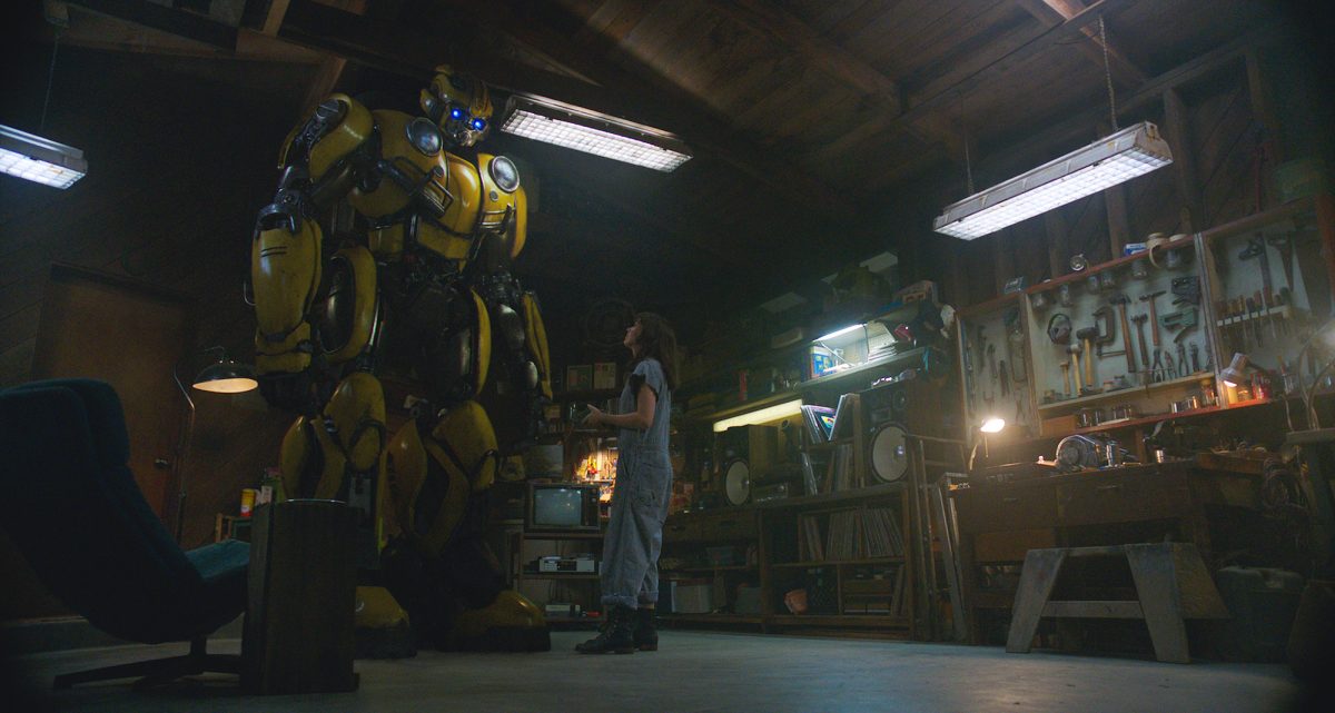 Hailee and transformer in a garage