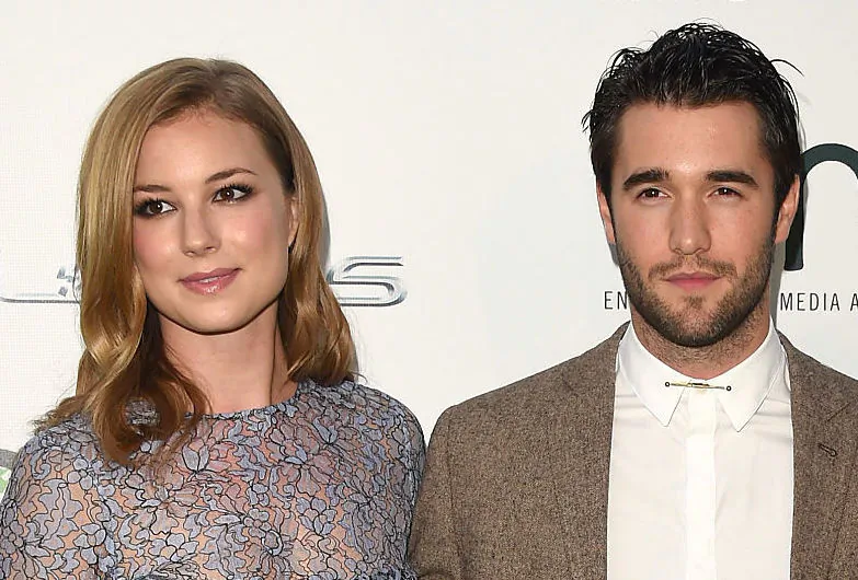 Emily VanCamp and Joshua Bowman, attend the 24th Annual Environmental Media Awards at Warner Bros. Studio in Burbank, Calif. on Oct. 18, 2014. The two starred in the ABC drama Revenge from 2011 to 2015. They married in the Bahamas on Dec. 15, 2018. (Jason Merritt/Getty Images for Environmental Media Awards)