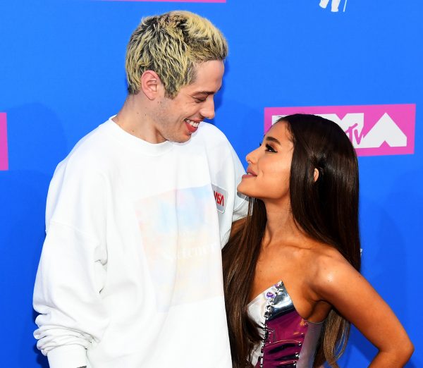 Pete Davison and Ariana Grande attend music awards