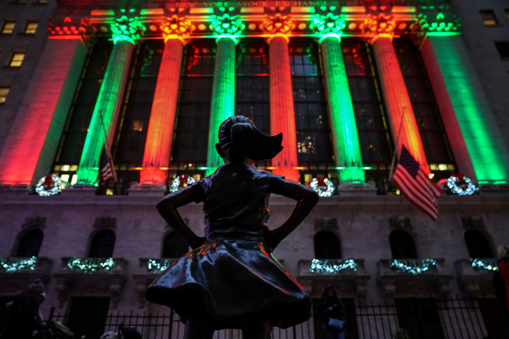 'Fearless Girl' statue across from the New York Stock Exchange