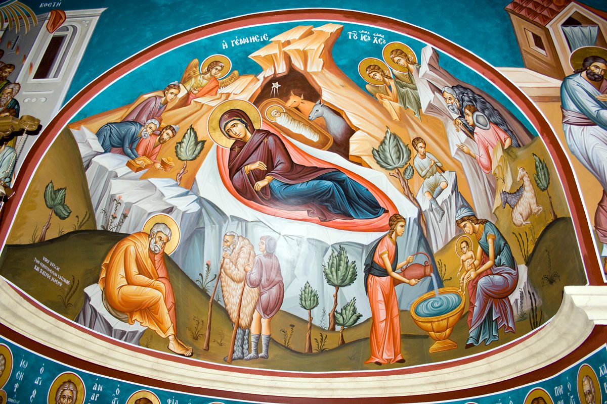 Mural_-_Birth_of_Christ in Jordan