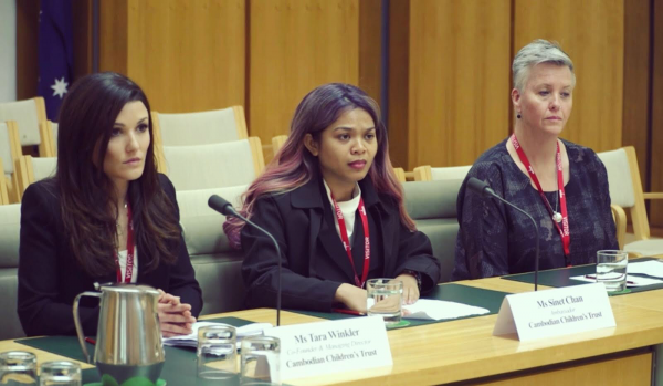 Cambodia Children's trust at the Australia parliamentary inquiry