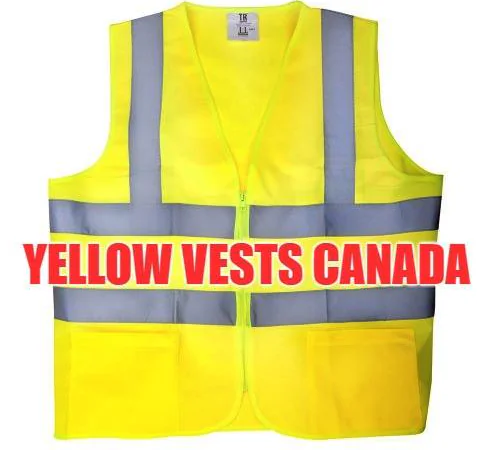 The cover photo of the Facebook page "Yellow Vests Canada."