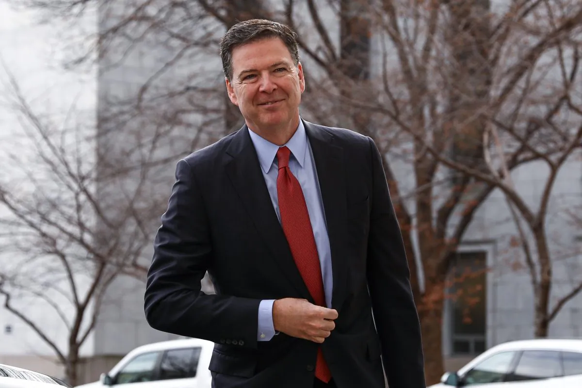 Former FBI Director James Comey arrives at the Rayburn House Office Building to testify to the House Judiciary and Oversight and Government Reform committees on Capitol Hill on Dec. 17, 2018. (Samira Bouaou/The Epoch Times)
