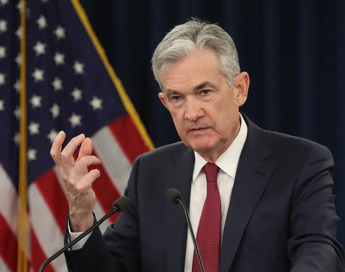 U.S. Federal Reserve Board Chairman Jerome Powell speaks during a news conference in Washington on Dec. 19, 2018. (Mark Wilson/Getty Images)