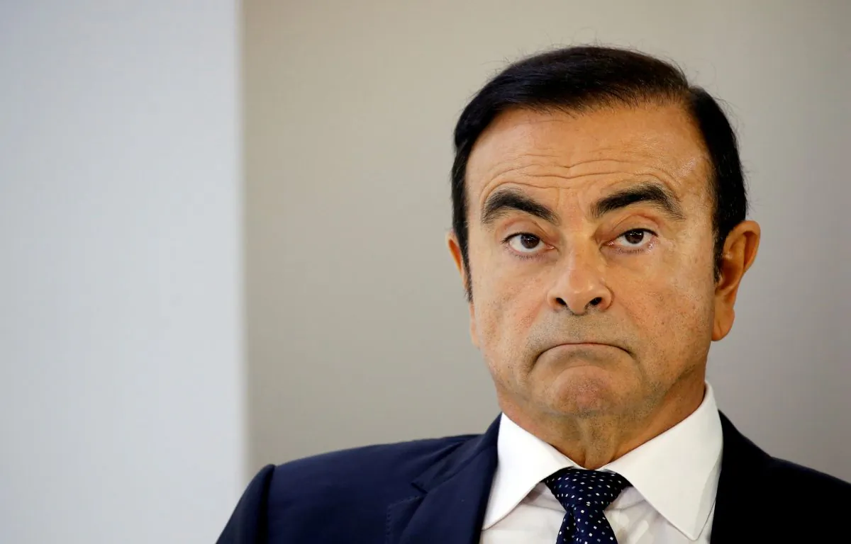 Carlos Ghosn, chairman and CEO of the Renault-Nissan-Mitsubishi Alliance, attends a press conference on the second press day of the Paris auto show, in Paris, France, on Oct. 3, 2018. (Regis Duvignau/Reuters)