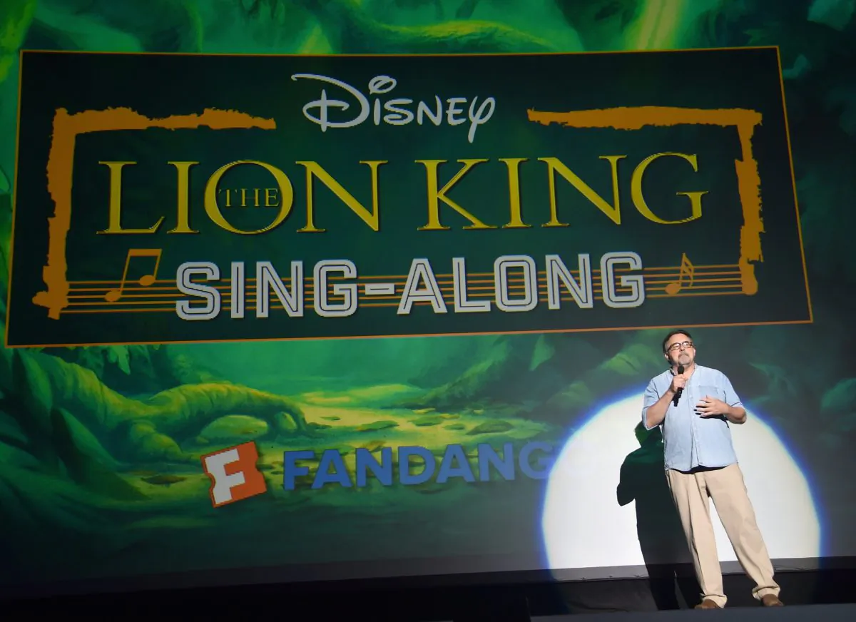 Producer Don Hahn at The Lion King Sing-Along at The Greek Theatre in Los Angeles in celebration of the in-home release, hosted by Walt Disney Studios and Fandango in Los Angeles, Calif., on Aug. 5, 2017. (Alberto E. Rodriguez/Getty Images for Disney)