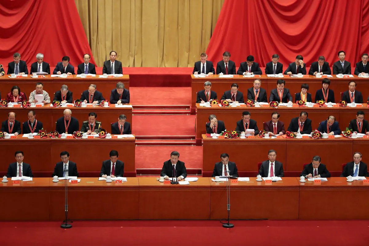 Chinese leader Xi Jinping gives a speech for the 40th Anniversary of Reform and Opening Up at The Great Hall Of The People in Beijing on Dec. 18, 2018. (Andrea Verdelli/Getty Images)