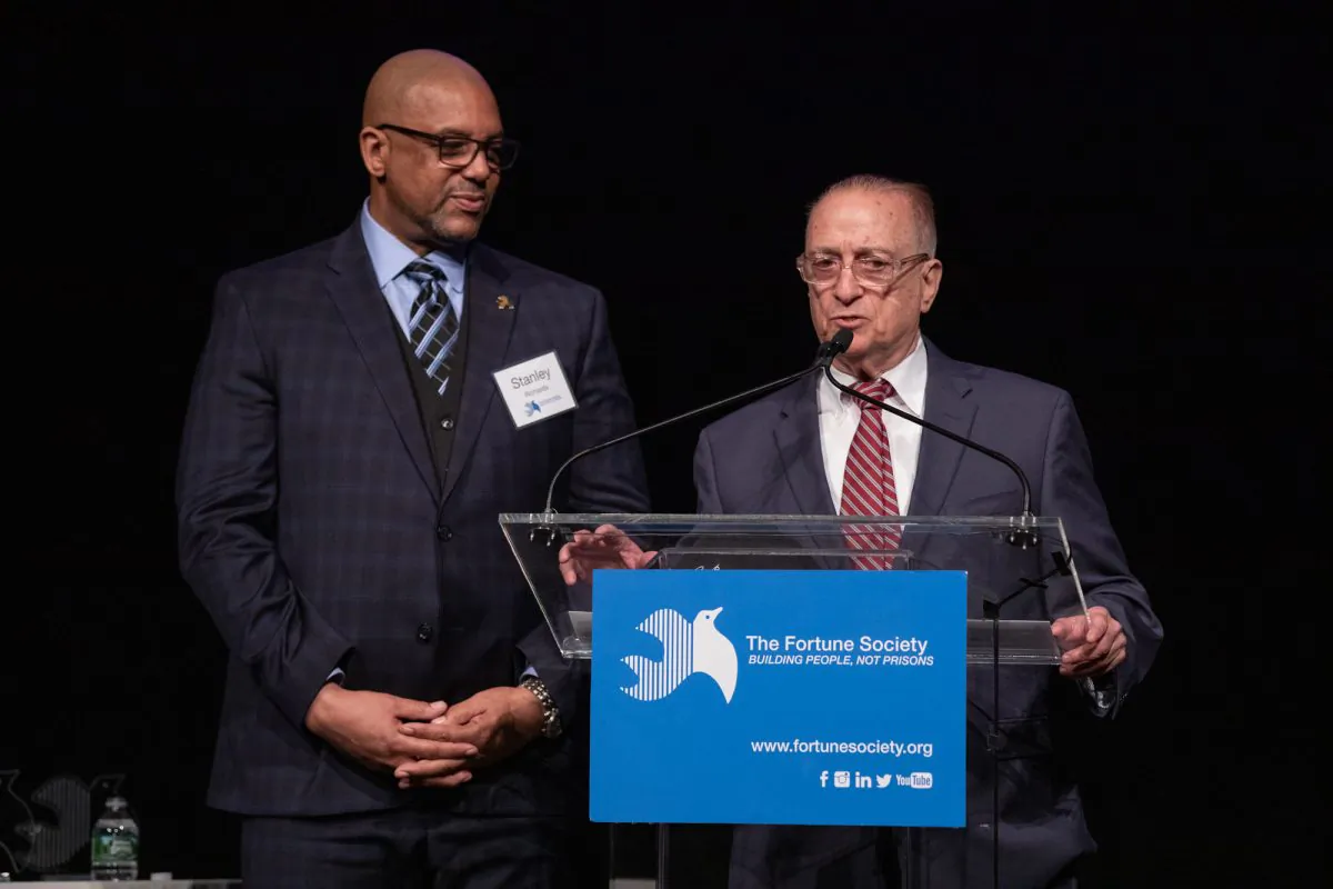 Stanley Richards (L) at The Fortune Society Gala 2018. (Courtesy of The Fortune Society)