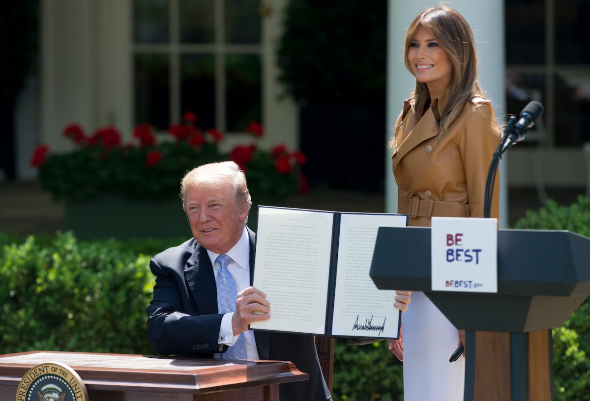 Trump and Melania Be Best event.