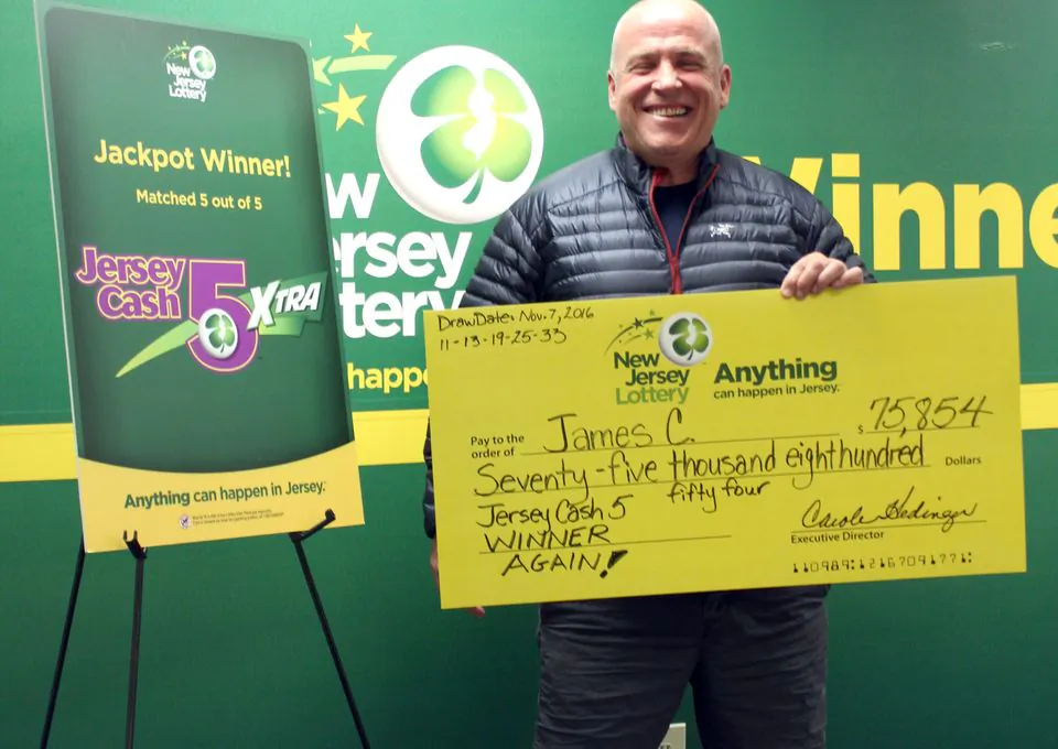 James B. Callahan is seen in a photo on Nov. 9, 2016, after he won a $75,854 Jersey Cash 5 prize. (NJ Lottery photo)