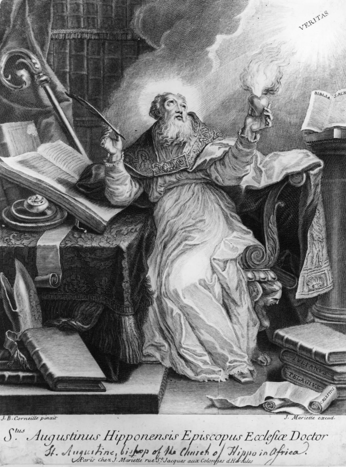 Circa 420 A.D., Saint Augustine, also known as Augustine of Hippo (354-430), the greatest of the Latin Church fathers. He became Bishop of Hippo in 396. (Hulton Archive/Getty Images)