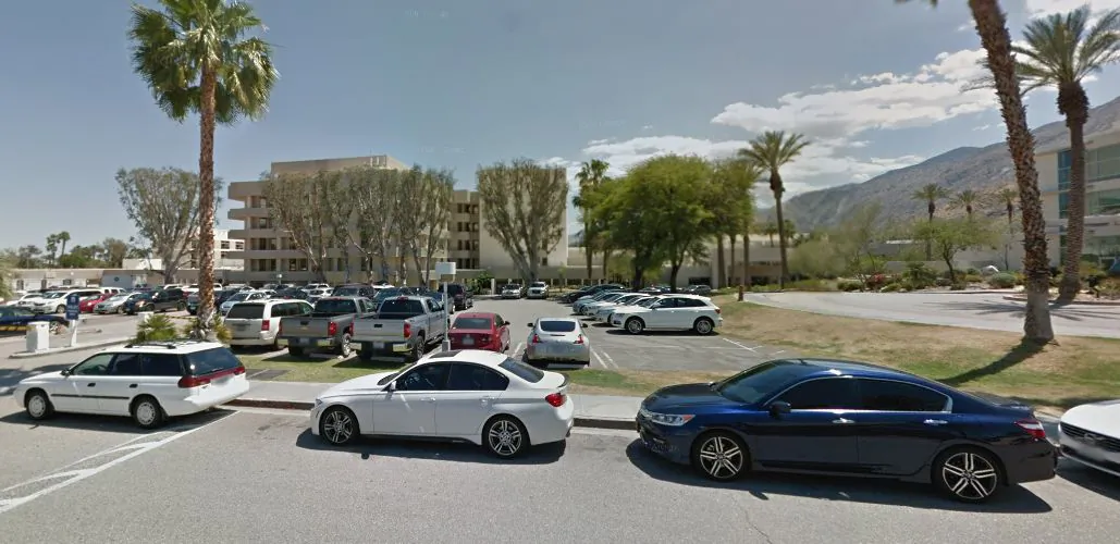 Angela Johnson is hospitalized at the Desert Regional Medical Center in Palm Springs, California, as seen above (Google Street View)