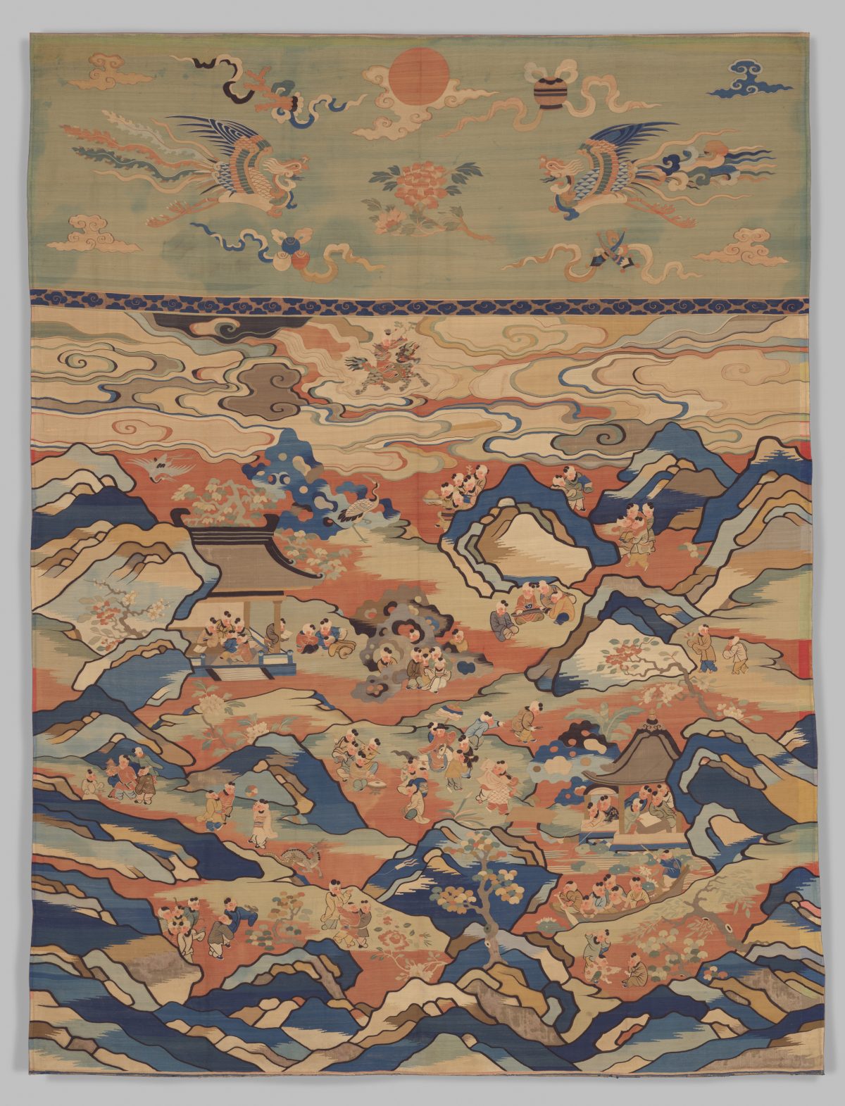 panel with boys playing