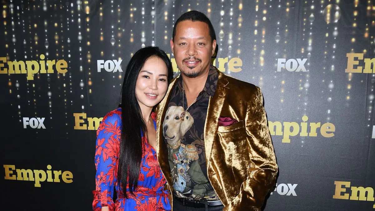 Actor Terrence Howard and Mira Pak attend the Empire Season 5 premiere in New York on Sept. 24, 2018. (Angela Weiss/AFP/Getty Images)