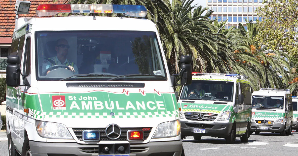 Ambulances in Australia in a file photo. (Tony Ashby/AFP/Getty Images)