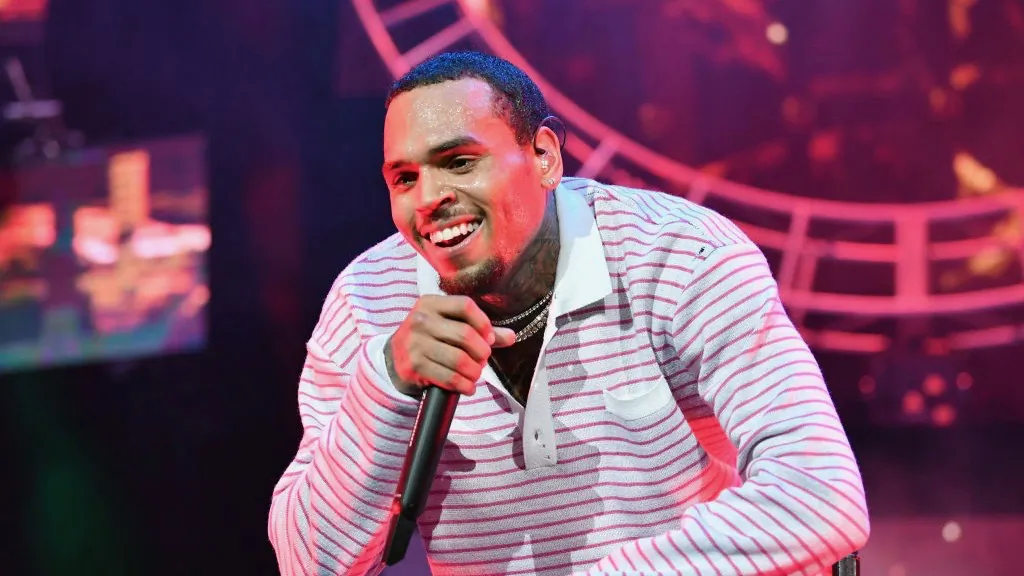 Chris Brown performs at 2018 BET Experience Staples Center Concert, sponsored by COCA-COLA, at L.A. Live in Los Angeles on June 22, 2018. (Earl Gibson III/Getty Images for BET)