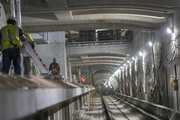 construction crews work