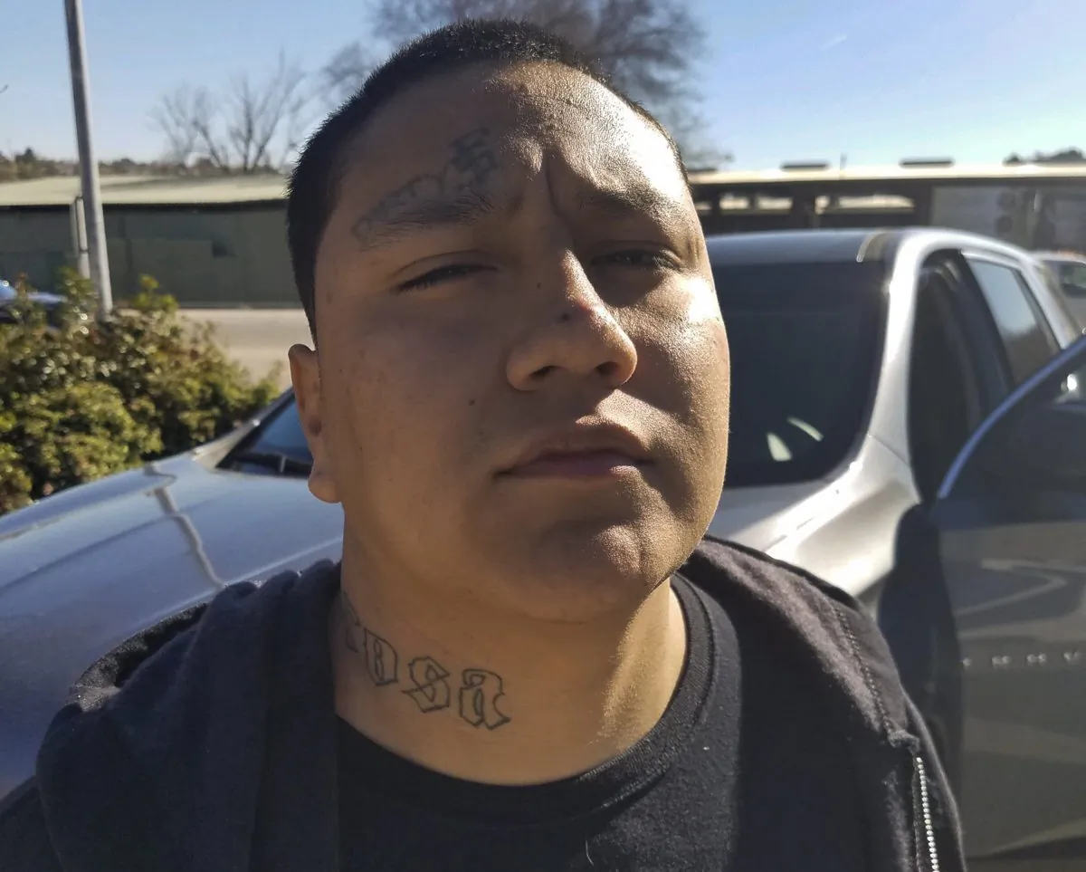 Shalom Mendoza after his capture in Paso Robles, Calif., on Dec. 29, 2018. (California Department of Corrections and Rehabilitation/AP)
