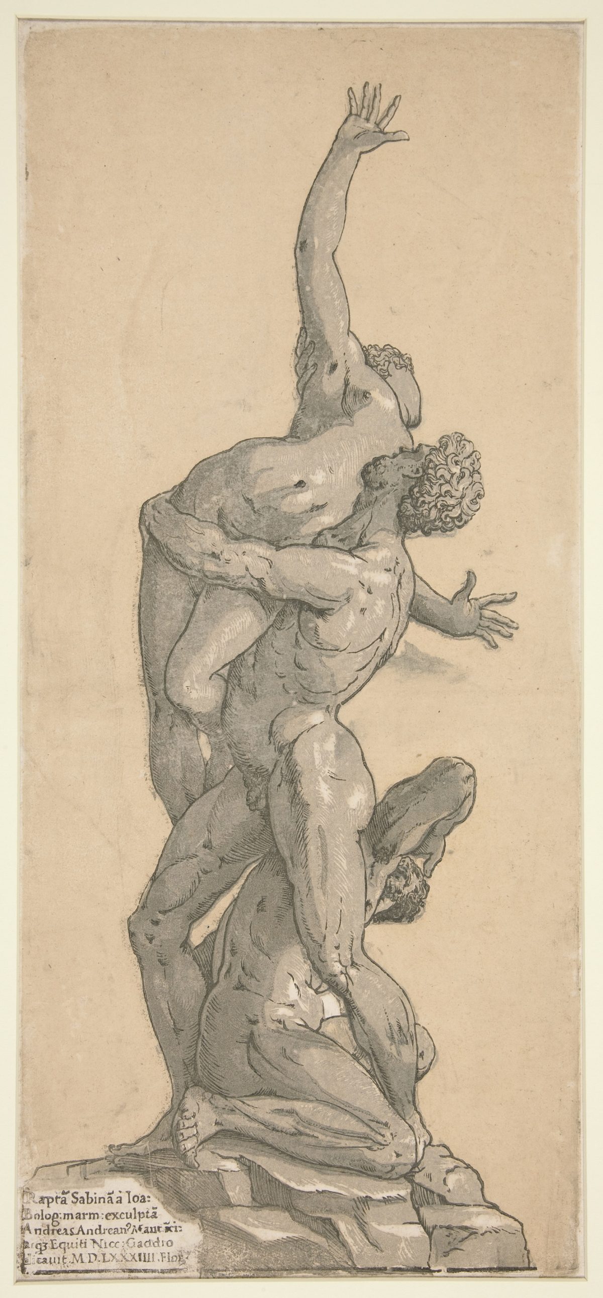 Three figures Rape of Sabine Classical Art